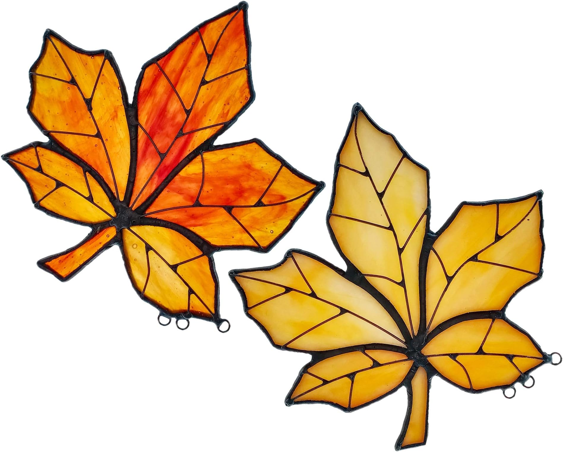 Maple Leaves Suncatcher for Window,Stained Glass Window Hanging, Home Decorations,Fall Leaves Decor, Gifts for Womenโฆ