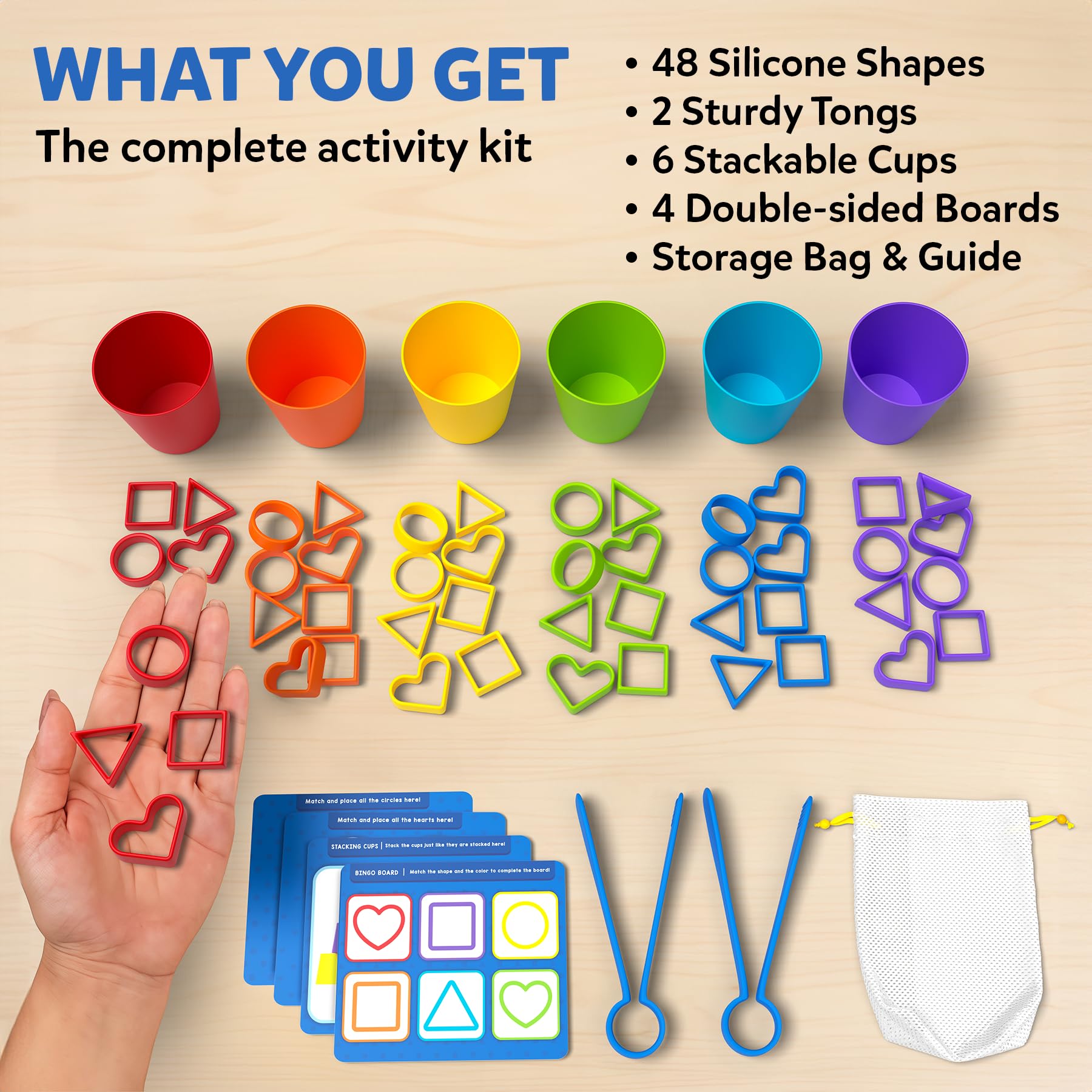 Skillmatics Silicone Rainbow Sorting Game, Learning & Educational Toy, Sorting, Counting & Sequencing Skills - Image 4
