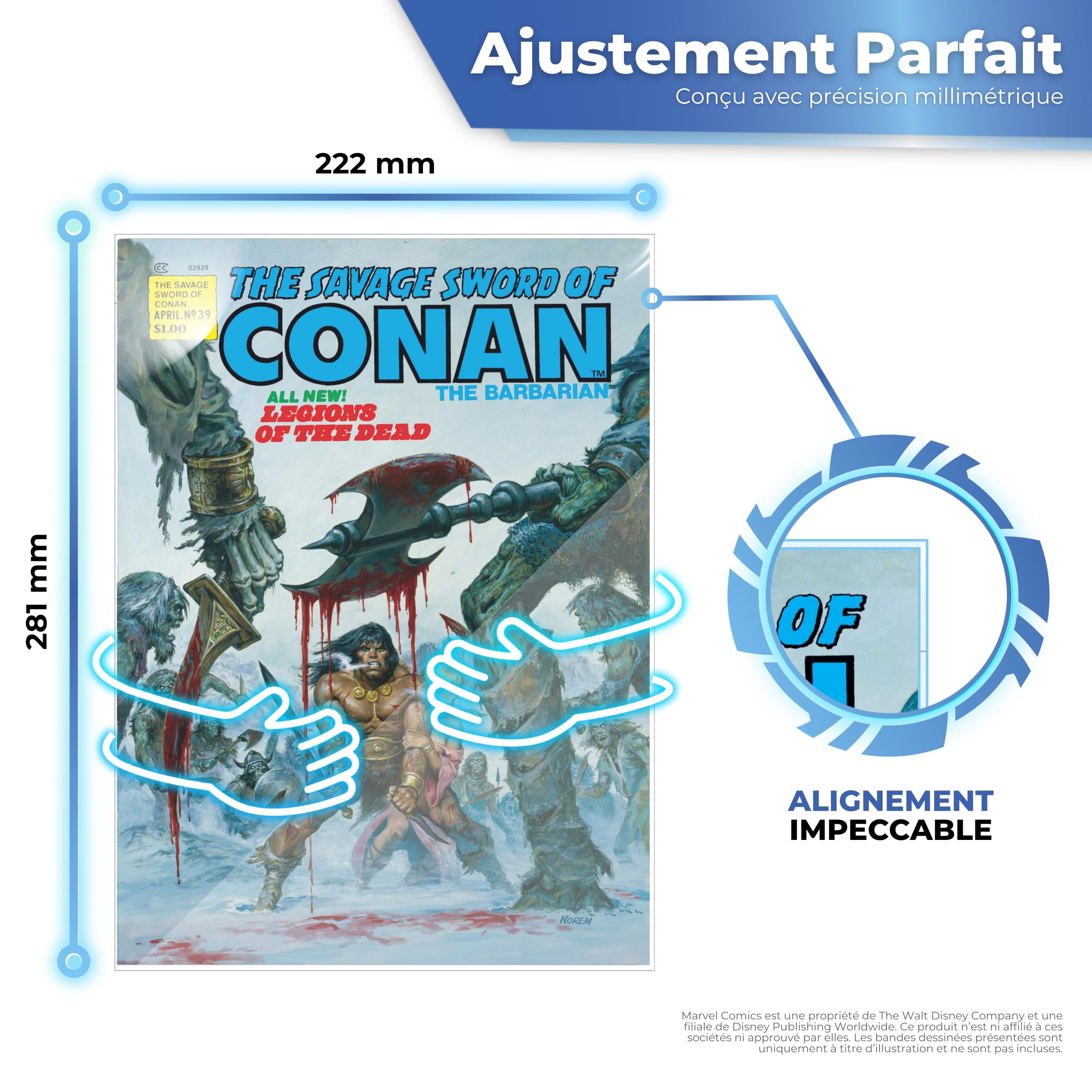 Pochettes Comics Magazine Size (Lot de 100) – Comic Bags avec Fermeture Adhésive, Sans Acide, Ajustement Précis pour BD Grand Format, Haute Transparence