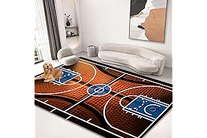 Basketball Court Non-Slip Rug: Enhance Your Home Decor with Sports-Themed Comfort