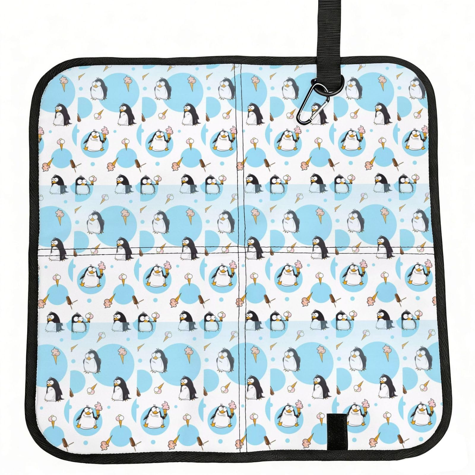 ERCgad Cute Penguins Print Foldable Seat Cushion Portable Chair Pad Lightweight Travel Outdoor Office Home