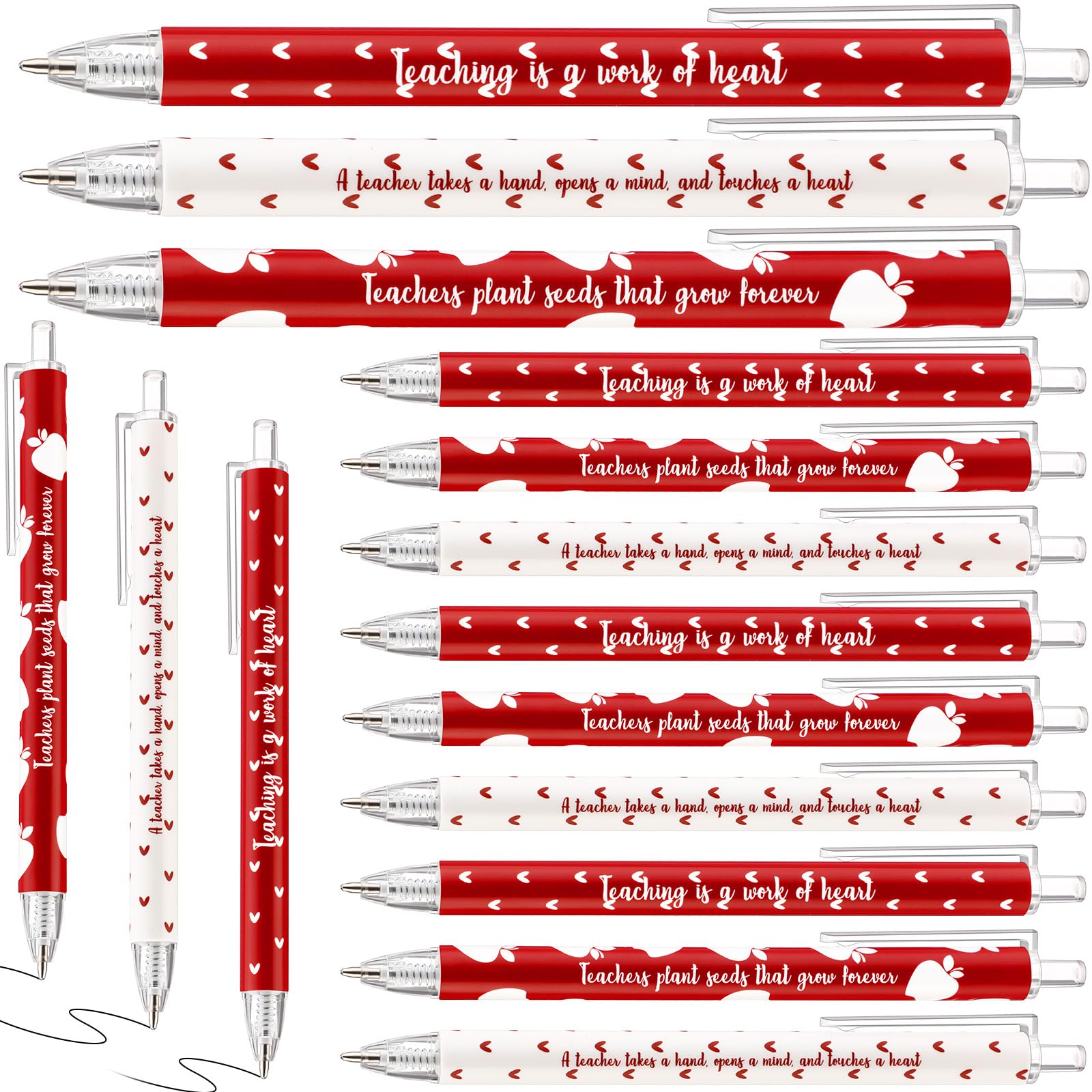 Sayglossy 36 Pcs Teacher Appreciation Gifts Pens Bulk Back to School Gifts Inspirational Ballpoint Pens for Employees Teachers Coworkers Office Staff