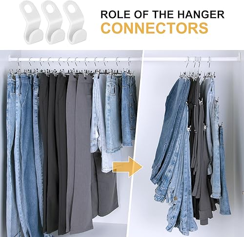 ESEOE Perchas para pantalones con clips perchas para pantalones que ahorran espacio antideslizantes y ajustables ganchos de metal para adultos para