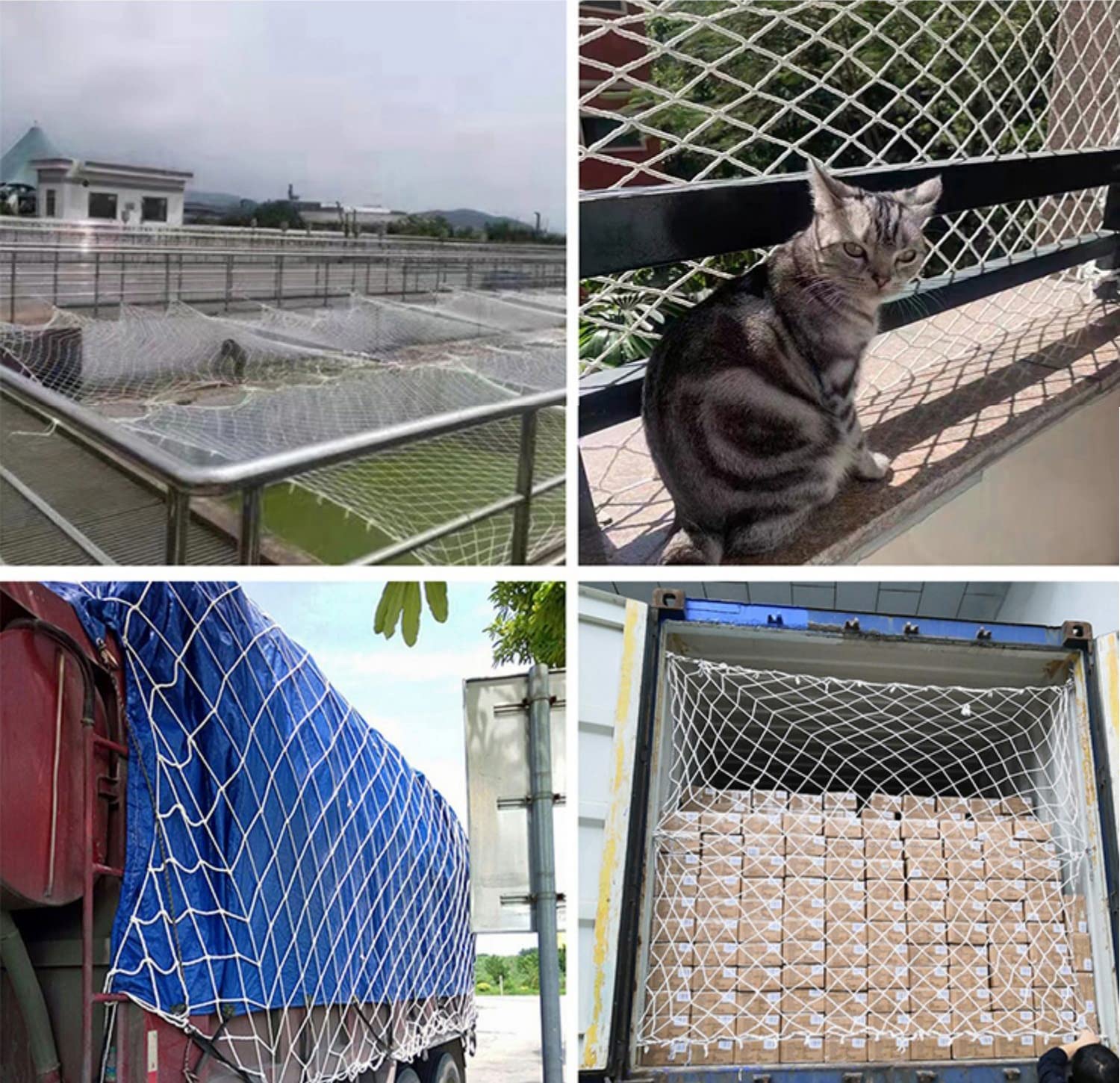 Anhängernetz Ladungssicherungsnetz Gepäcknetz Außenbau-Balkonzaun-Absperrnetz, 5 Cm Kleine Löcher, 1 2 3 M, 4 5 6 7 8 10 12 14 16 18 Meter Lang, Basketballplatzzäune, Containerträger-Van-Frachtsicheru