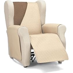 Martina Home Diamond Funda Cubre Sofá,Protector para Sofás Acolchado Reversible,Beige/Marrón, 1 Plaza/Relax