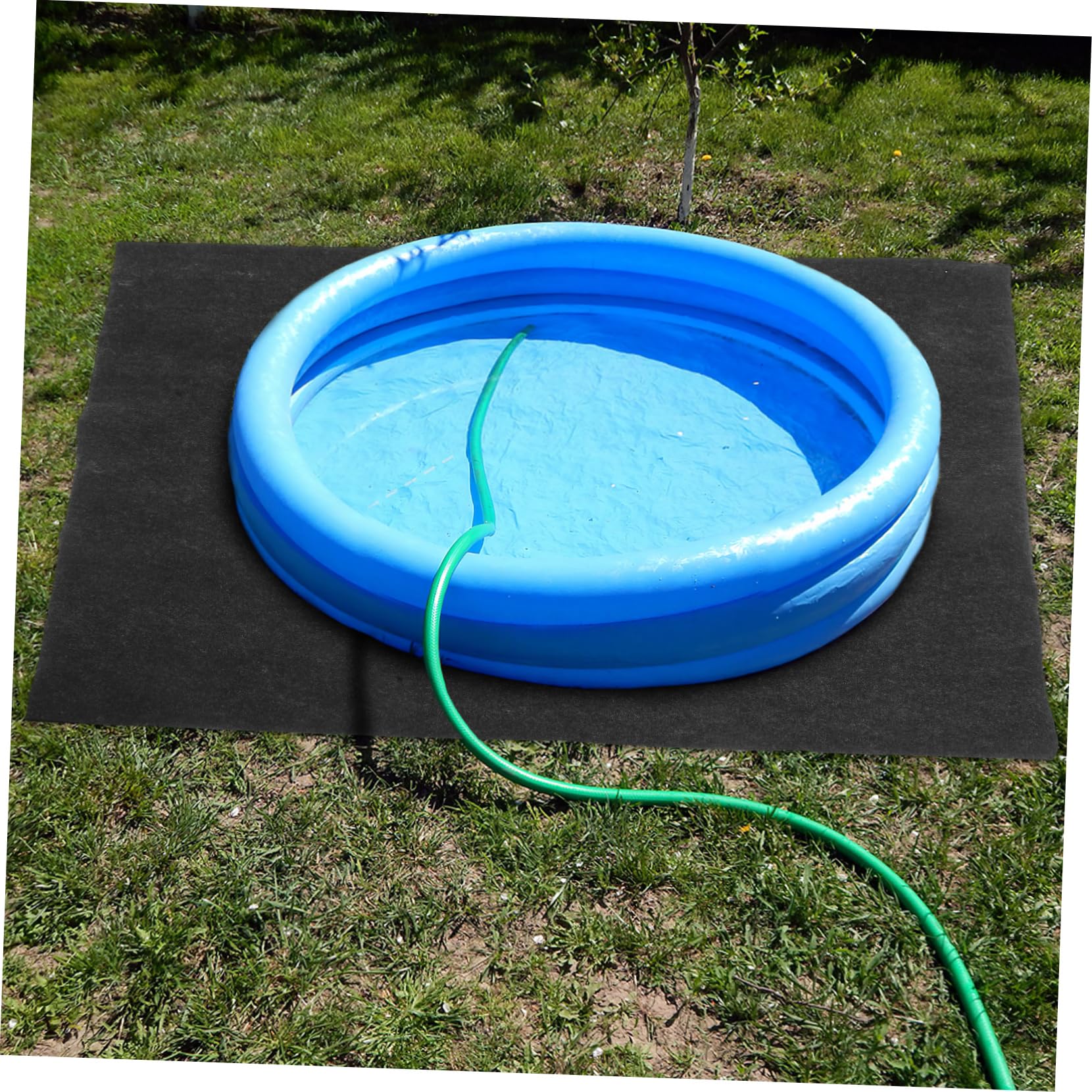 UPKOCH Tapis de Base pour Spa Noir, 1 Pièce, Feutre et PE, Carré