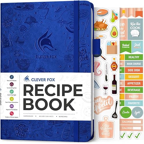 Vista 74 de Clever Fox cuaderno de recetas A5 Gris