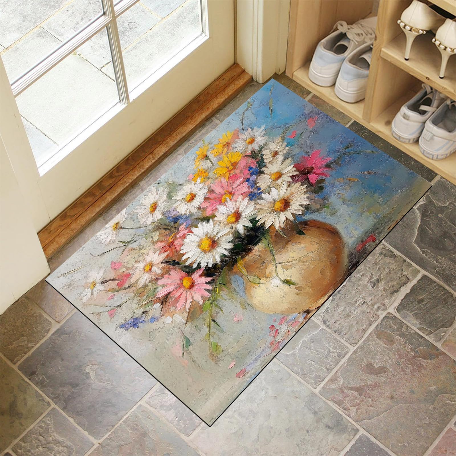 Tapis entrée absorbant grand paillasson extérieur lavable 60x90