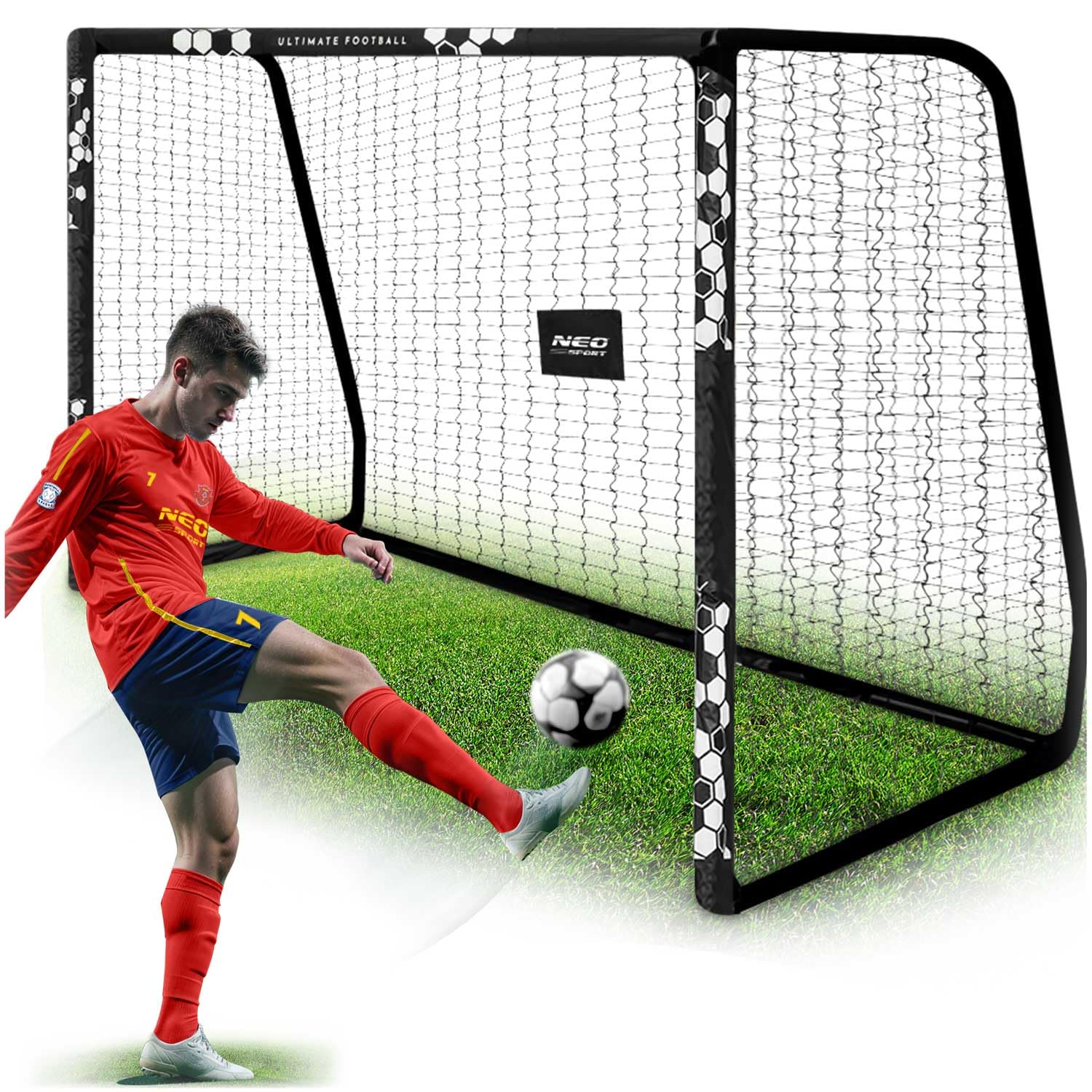 Neo-Sport Bramka Do Piłki Nożnej Dla Dzieci i Dorosłych Z Pokrowcem Na Stelaż 300 x 200 x 120 cm