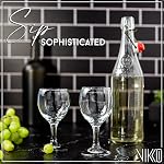 Vikko 5.5-Oz Small Round Dessert Wine Glasses Set of 6 - Durable Stemmed, Dishwasher Safe, Thick White Wine Glasses