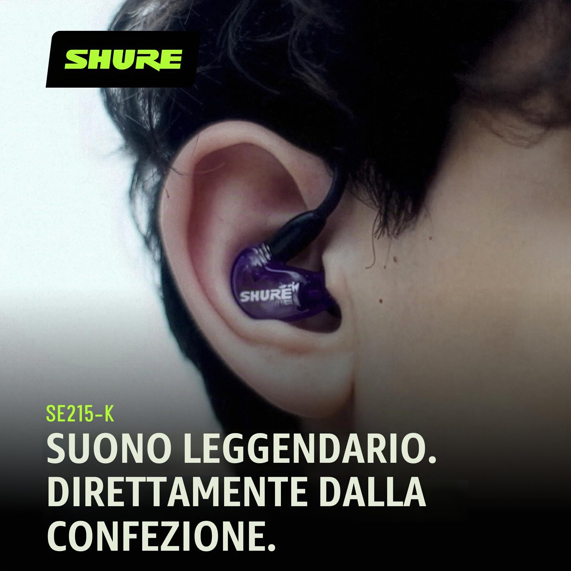 Shure SE215-CL Trasparente Intraurale cuffia