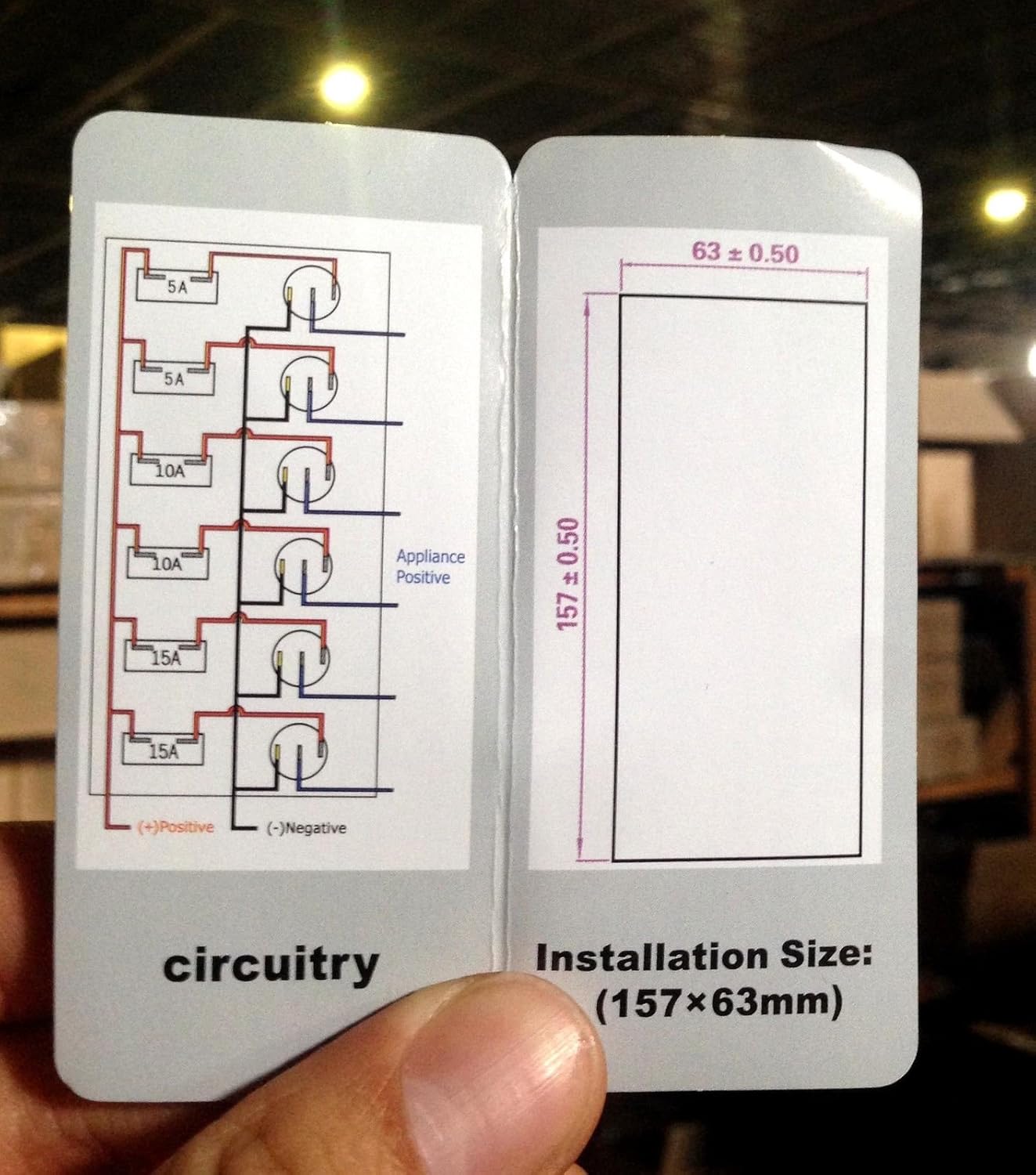 Marine Boat SPLASHPROOF Switch Panel 6 Gang Circuit Breaker LED Indicator Rocker