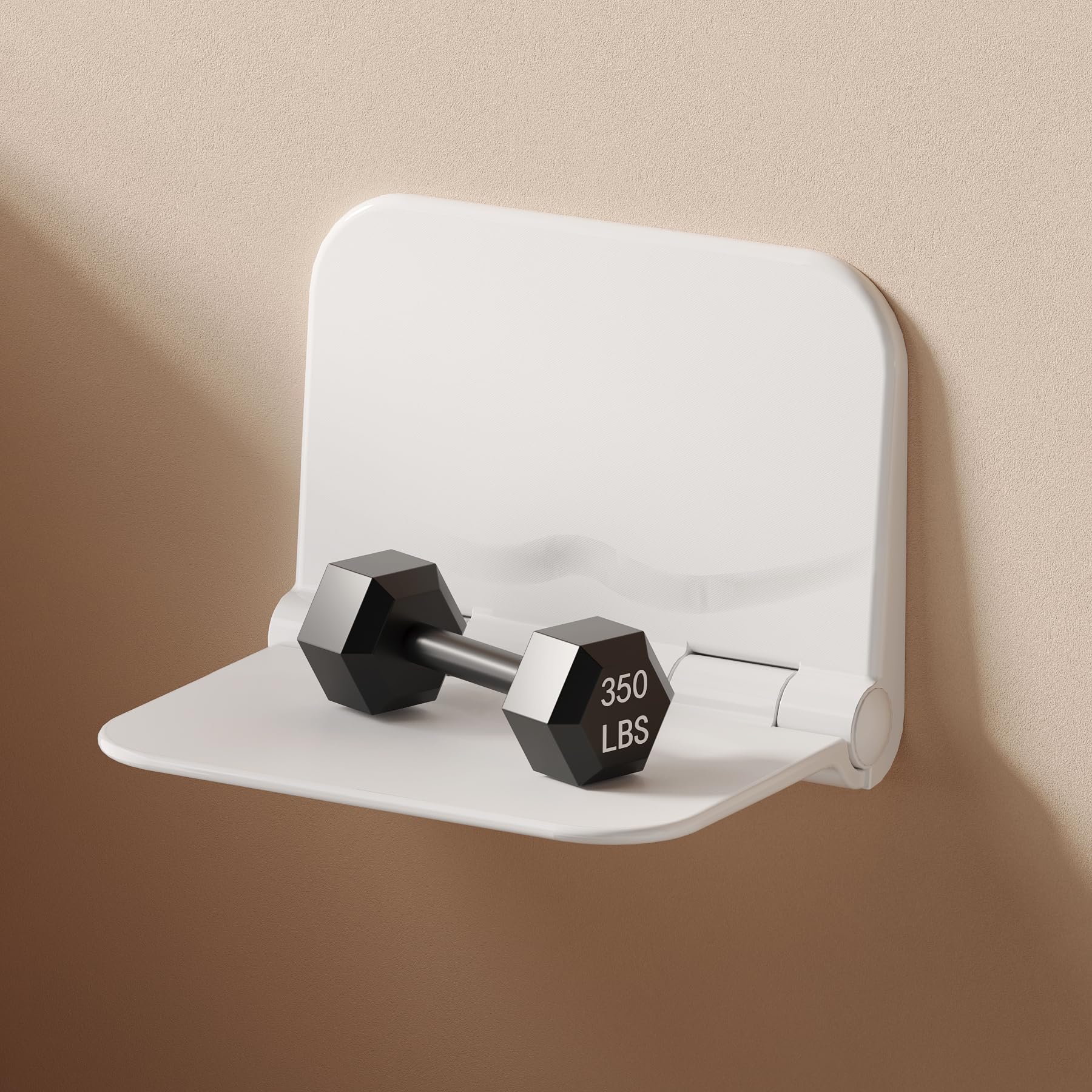 Asiento de ducha montado en la pared, asientos de ducha plegables para adultos, carga máxima de 350 libras, banco de silla de ducha con diseño plegable que ahorra espacio para mujeres, adultos y niños