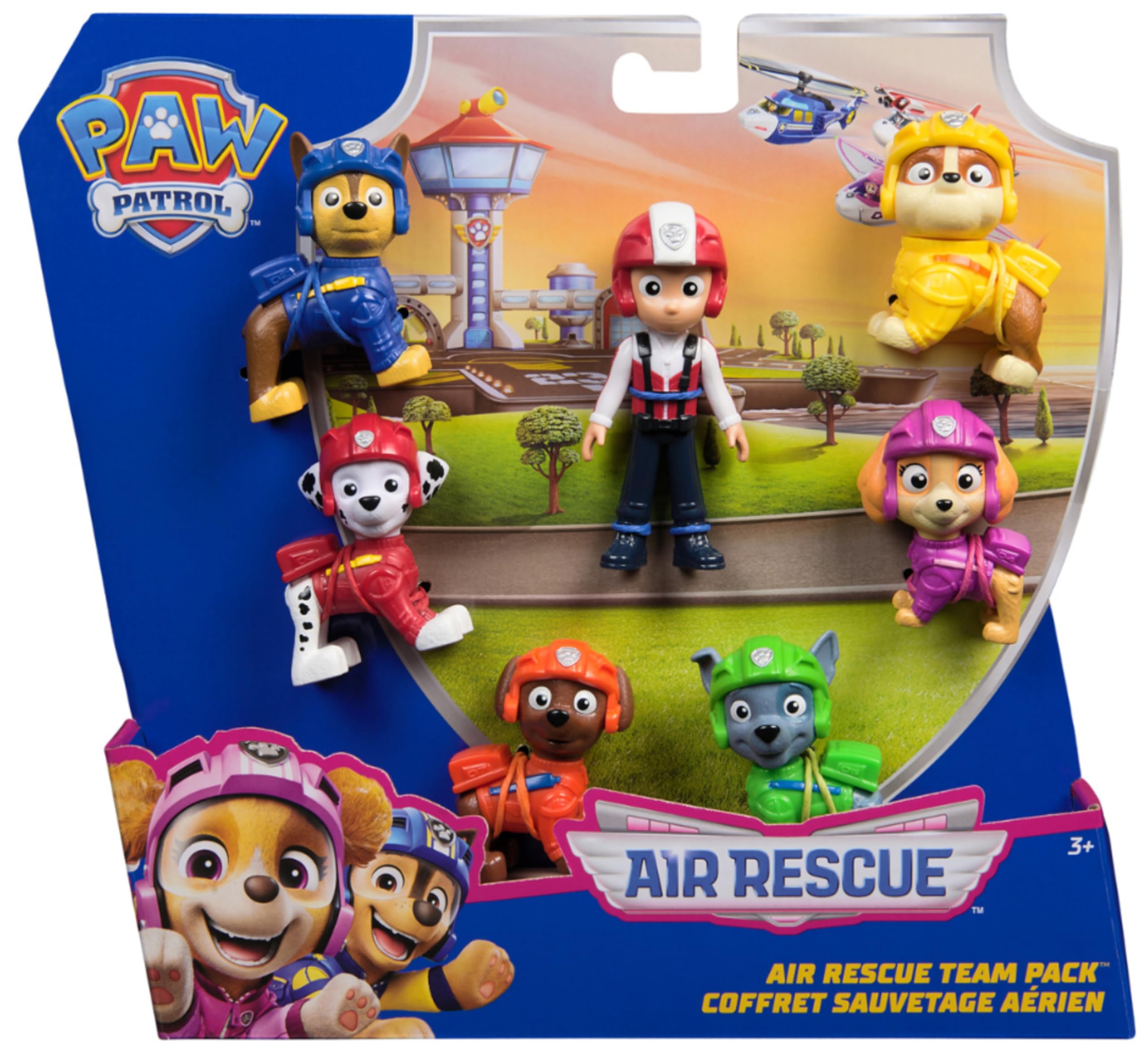 Paw Patrol Air Rescue, Confezione Regalo con Personaggi, 7 Cuccioli collezionabili, Giocattoli per Bambini e Bambine dai 3 Anni in su