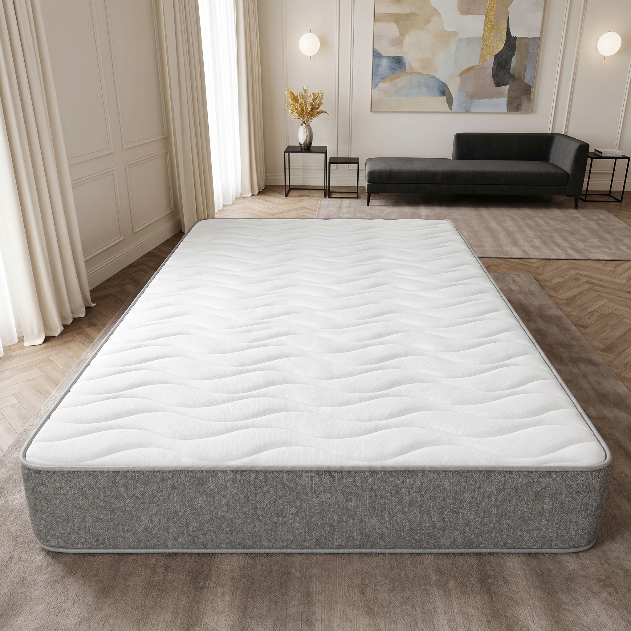 Colchón Viscoelástico 105x190 cm Silver | Núcleo HR de Soporte | Transpirable y Anatómico | Soporte Estable y Confort Adaptable | Fabricado en España | Altura 22 cm | colchón 105x190