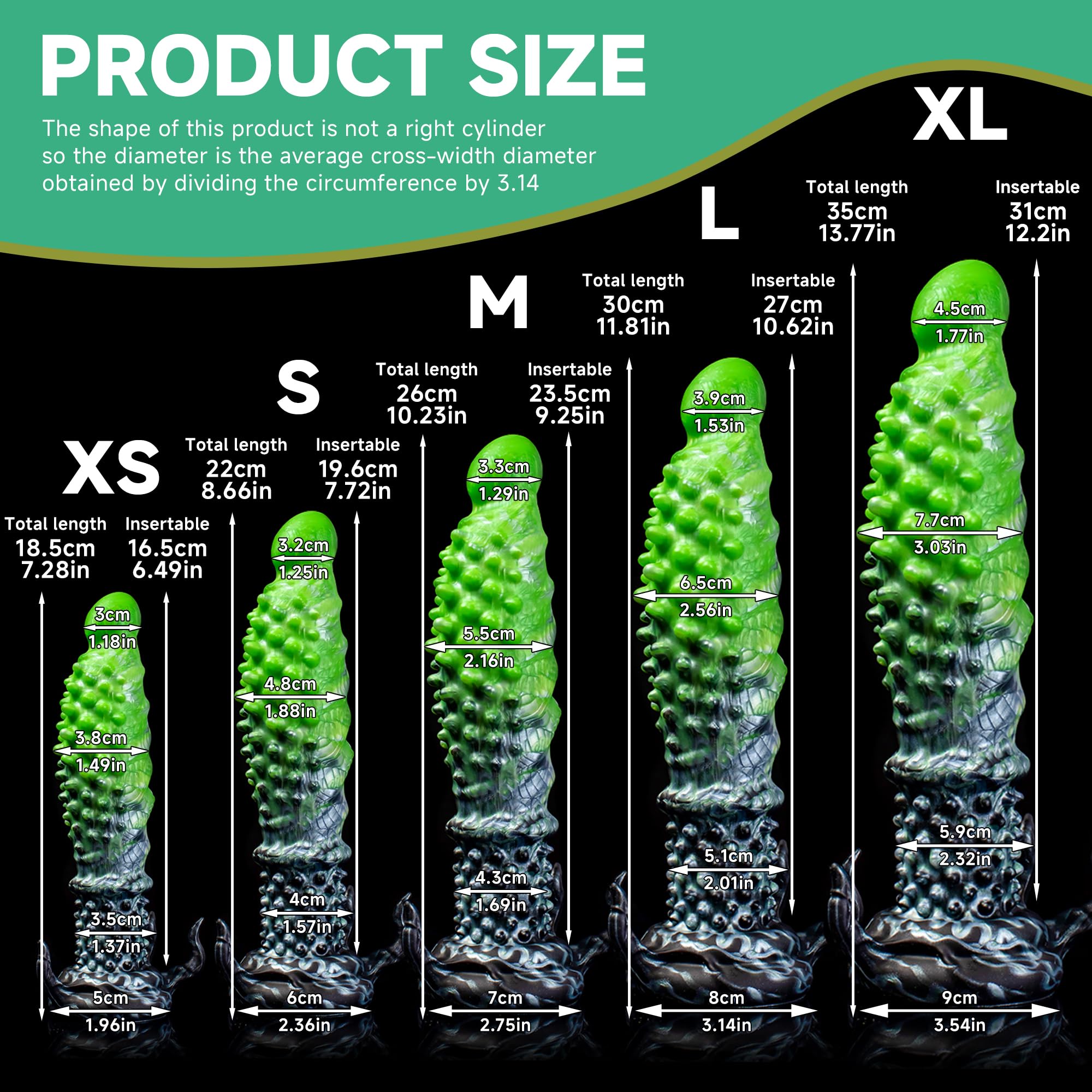 Devil Tentacle Fantasy Dildo - Plug anale in silicone liquido con forte ventosa per stimolazione del punto G per uomini e donne, giocattolo sessuale impermeabile, vibratore unisex (A107L-LH)
