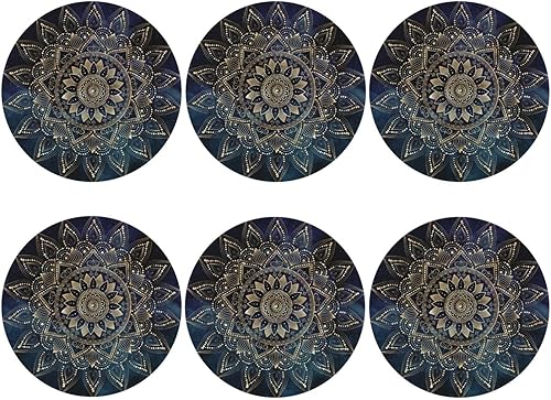 Miniatura 2 de Juego de 6 posavasos de tortuga marina para bebidas, posavasos absorbentes de piel sintética para mesa de café, decoración del hogar, regalo de