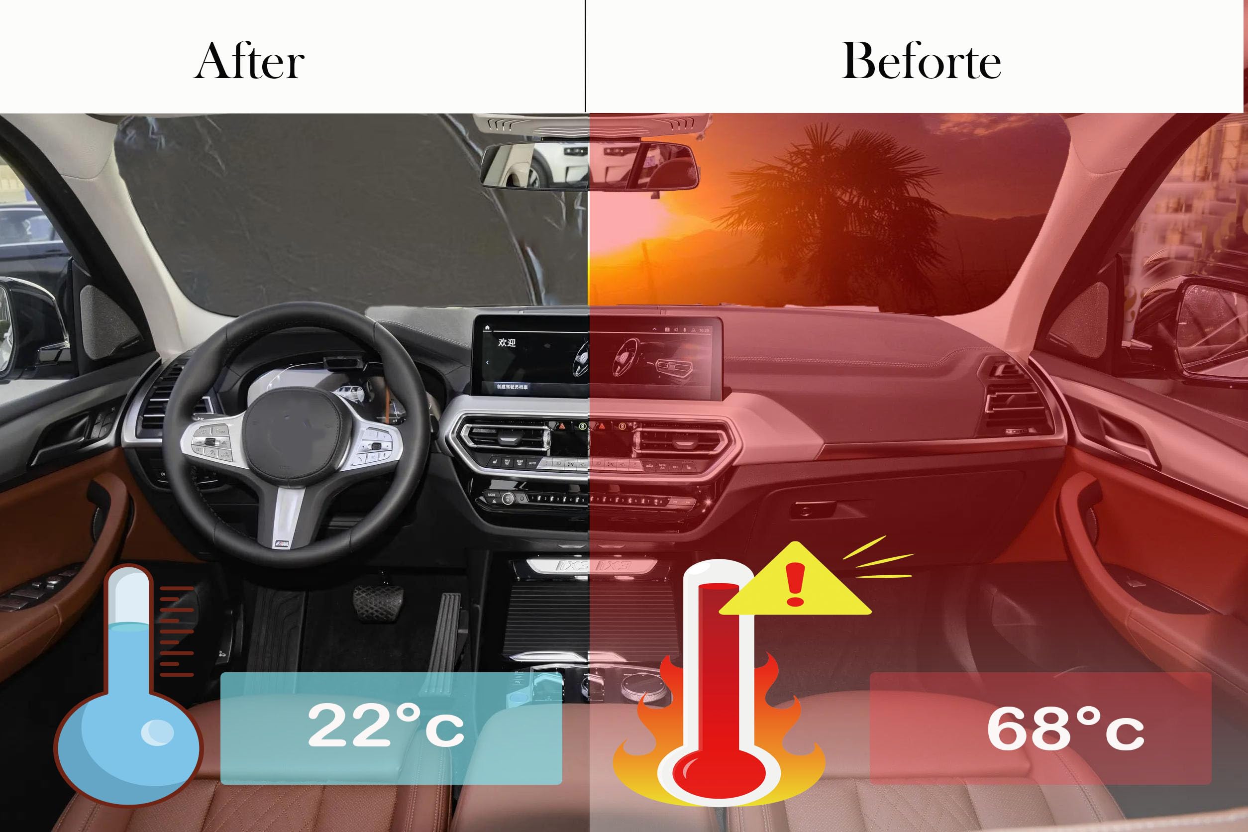 Parasol para parabrisas de coche para Mazda CX-5 2017-2024 2025, 2 capas de sombra de ventana para deportes, turismo, Grand Touring, parasol plegable para ventana delantera de coche, accesorios de