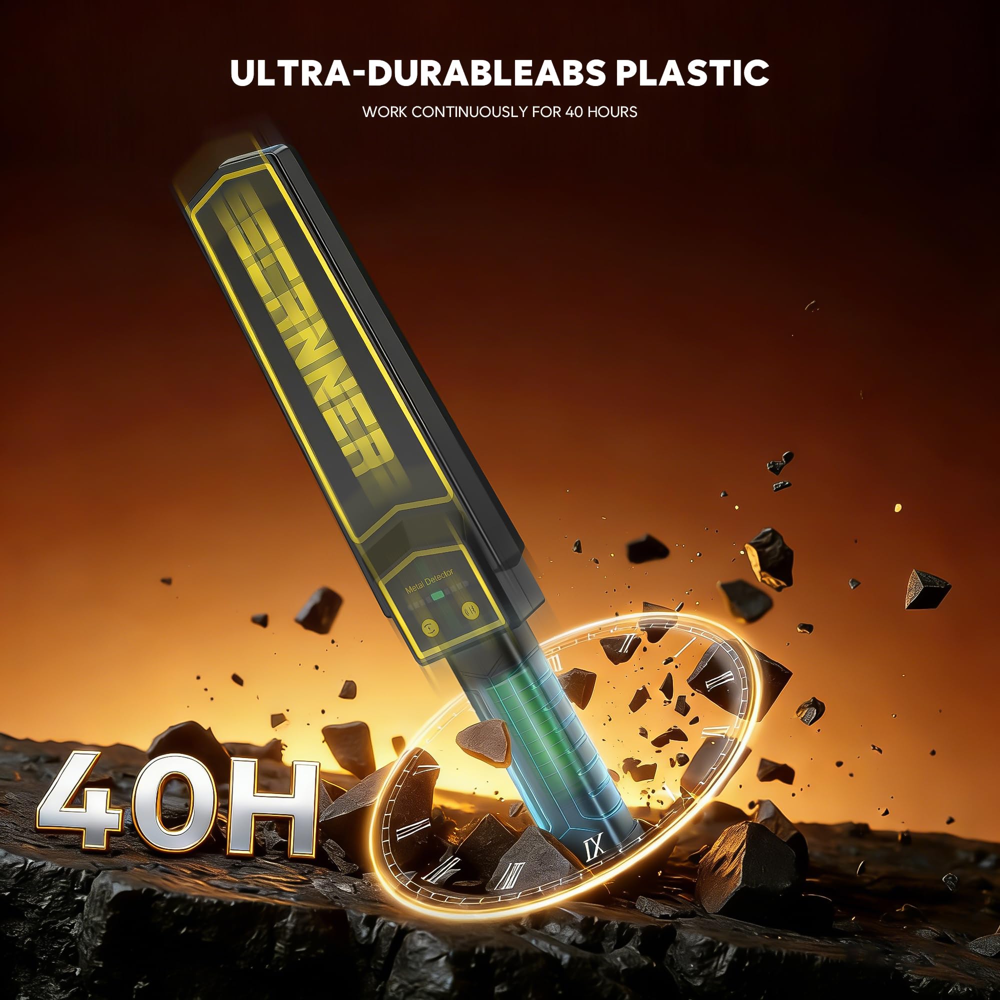 Detector de metales de mano, varita de seguridad de sensibilidad, detector de metales para carpintería, buscador de uñas portátil, detector de metales de madera para troncos, arma, 3 modos, detección