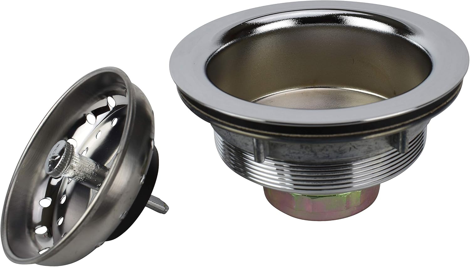 Colador de fregadero de cocina con cesta fija de acero inoxidable