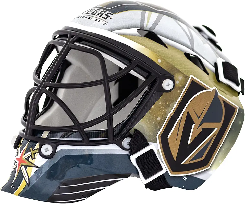 Franklin Sports NHL Team Logo Mini Hockey Goalie Mask with Case - Collectible Goalie Mask with Official NHL Logos and Colors product image