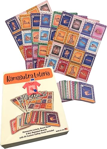 Loteria Kama Sutra, Kama Sutra Bingo 54 tarjetas de posiciones, a prueba de agua, 10 tablas no repetidas, bingo 54 posiciones Kama Sutra (L)