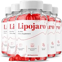 5 Pack Lipojaro Gummies with Advanced Maximum Strength, Lipo Jaro Loss Support Gummys Premium Wellness Formula Vitamin Gummy s All-Natural Ingredients Overall Health Support Gomitas Reviews 300 ct
