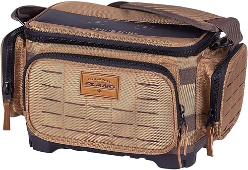 Plano Guide Series 3500 - Bolsa de aparejos de pesca, color beige, incluye 5 cajas de organización 3500 Stowaway, almacenamiento de aparejos de