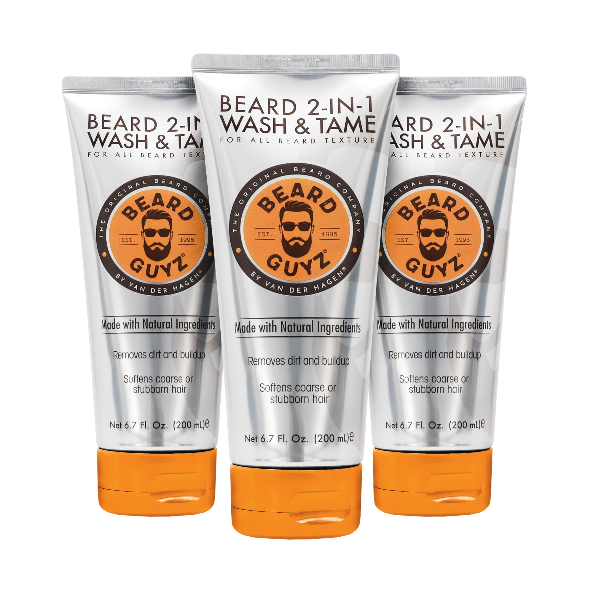 Beard Guyz 2-in-1 Beard Wash and Conditioner, Deep Cleansing Beard Shampoo for Men, Softening & Taming Formula – 6.7 oz (Pack of 3) 6.7 Fl Oz (Pack of 3)