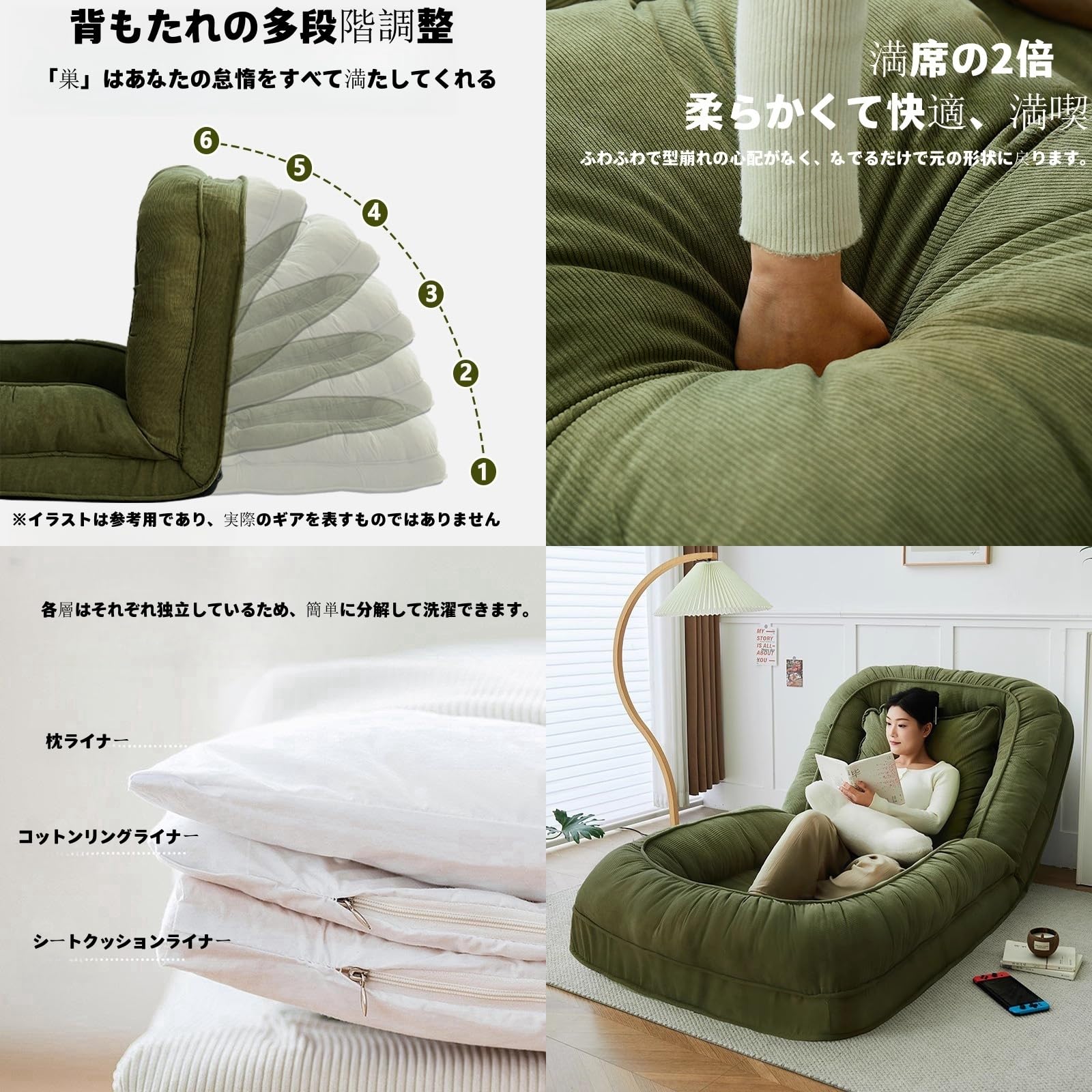 Amazon｜JOGIO ソファーベッド ローソファー ソファー カウチソファー 