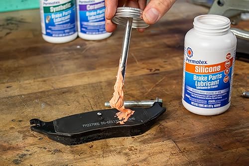 Miniatura 17 de Permatex 24125 - Lubricante extremo de cerámica para piezas de freno, 8 onzas, paquete de 1 unidad Lubricante de piezas de freno extremo