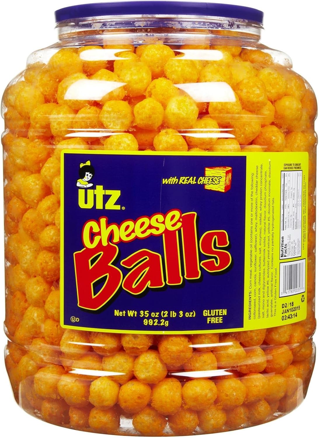 Utz 35 Oz. Cheese Balls Barrels (Pack Of 2) Amazon.co.uk Grocery