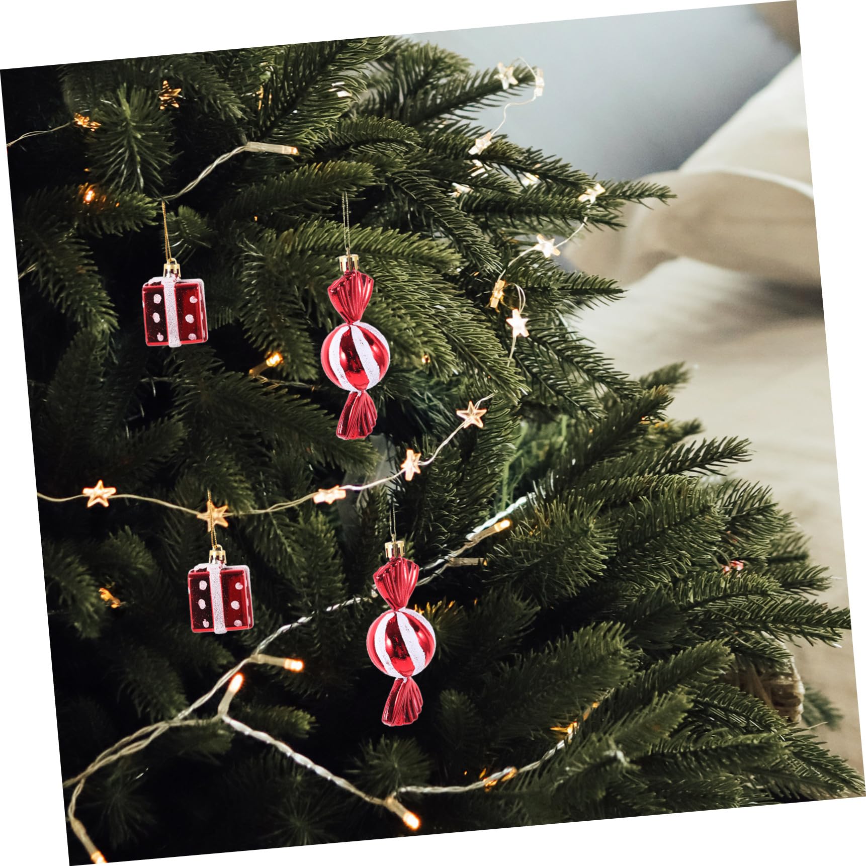 PRETYZOOM 20stücke Teiliges Weihnachtsbaum-hängedekoration Mit Geschenkboxen Und Xmas Deko Für Baum Fenster Und Wände Für Familienfeiern