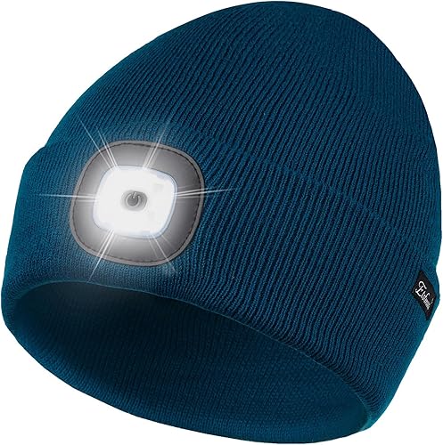 Miniatura 34 de Etsfmoa Gorro unisex con la luz, regalos para hombres, papá, padre, gorras recargables por USB