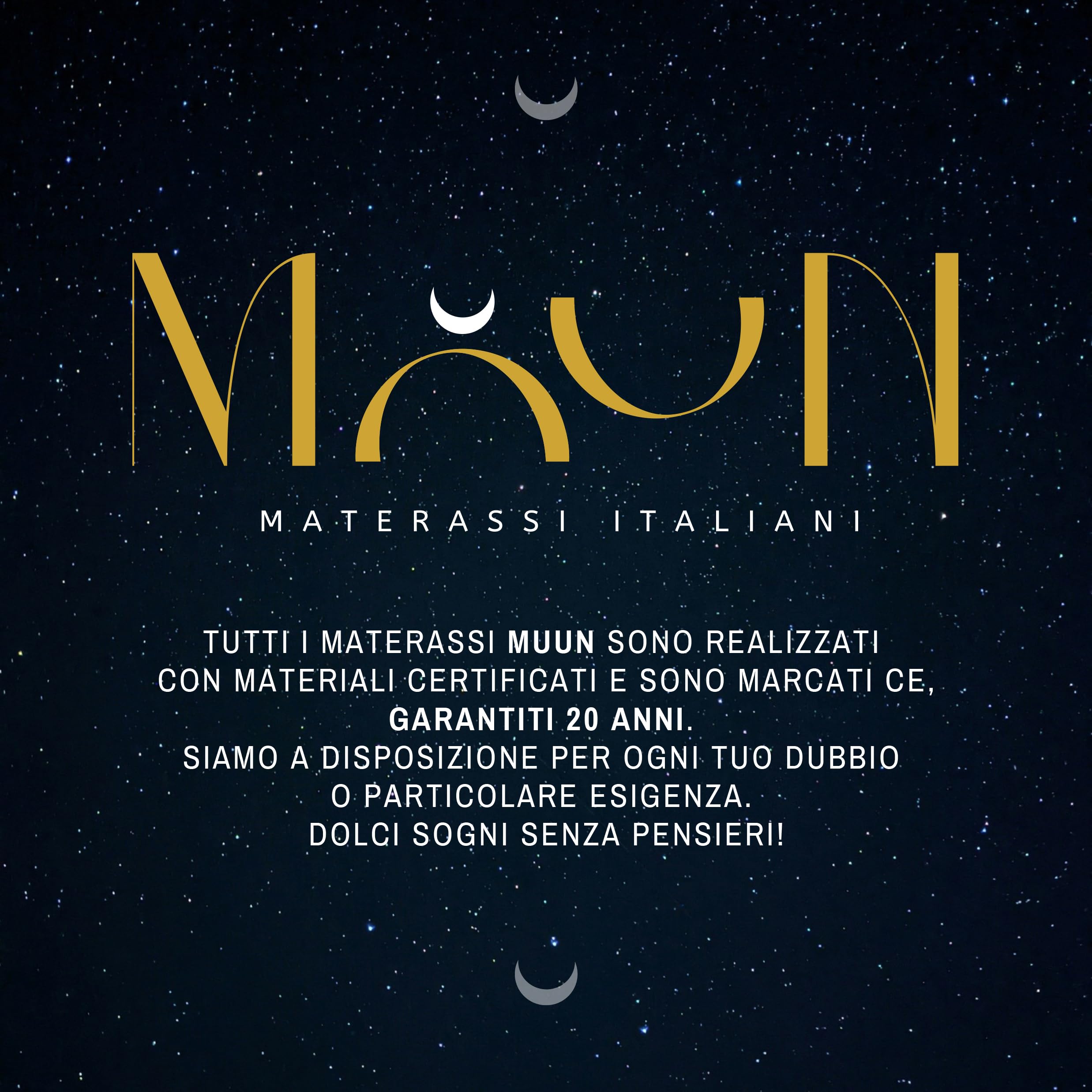 MUUN Materasso MATRIMONIALE 160x190 cm, Altezza 19 cm - SFODERABILE - Waterfoam, Ortopedico, Ergonomico, Anallergico e Antibatterico, GARANZIA 20 ANNI, ISOLA IL MOVIMENTO, SELENE