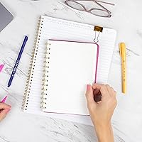 Vista 6 de PAPERAGE Lined Spiral Journal Notebook, (Painted Floral), 160 Pages, Hardcover Journal for Women & Men, Medium 5.5 in x 8 in - 100 GSM, Thick Paper