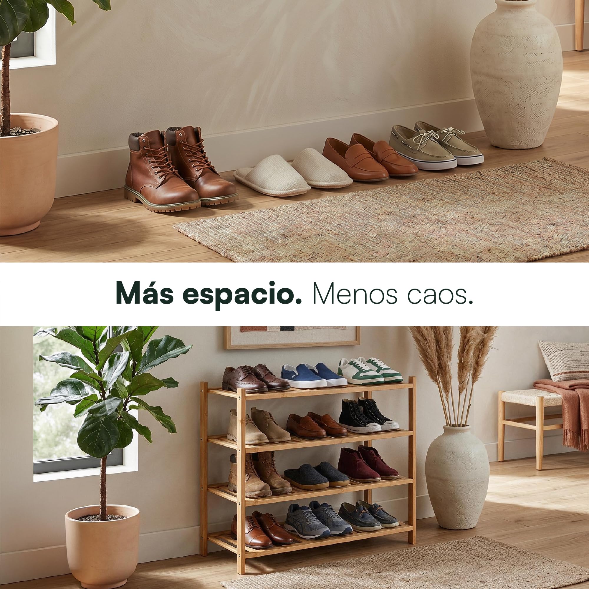 Zapatero Entrada Recibidor - Zapatero Madera Apilable - Organizador Zapatos