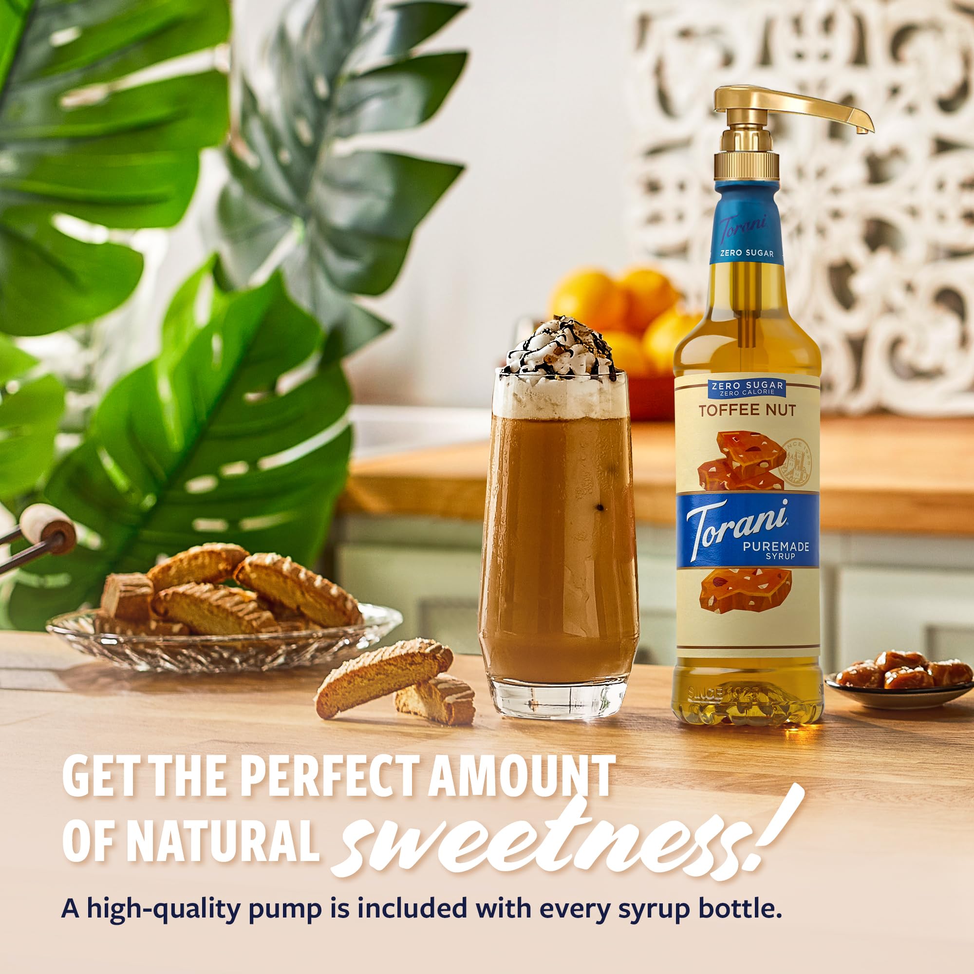 Amazon.com : Torani Zero Sugar Puremade Syrup, Toffee Nut