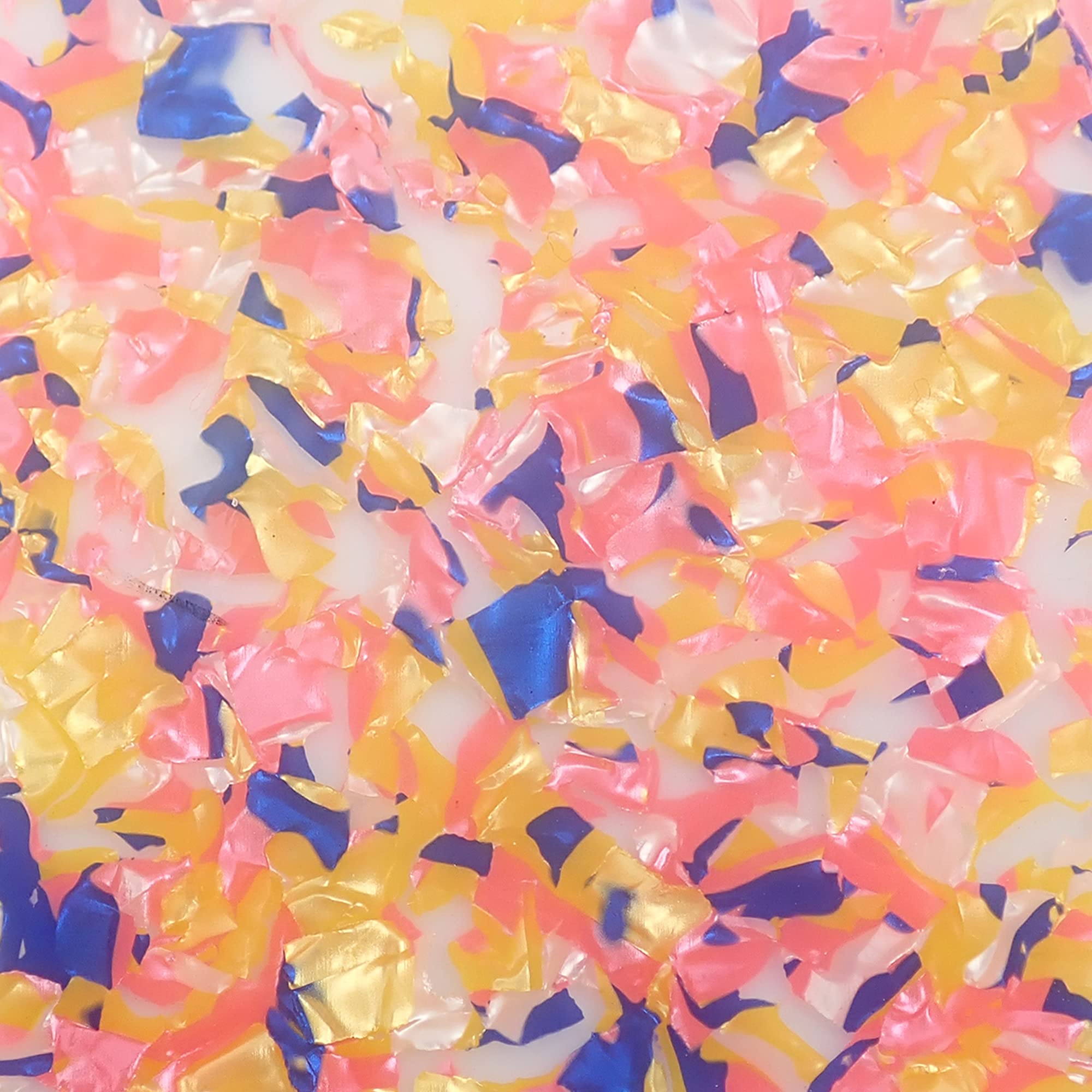 Calico Pearloid Celluloid Laminate Cast Acrylic Sheet, 3mm thick (150x125mm)