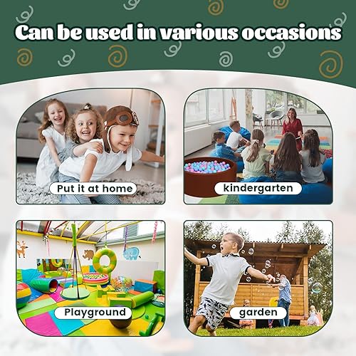 Miniatura 5 de Pozo de bolas para pelotas de 35.4 x 11.8 pulgadas, redondo de espuma para niños pequeños, equipo de juego suave, pelotas no incluidas (marrón