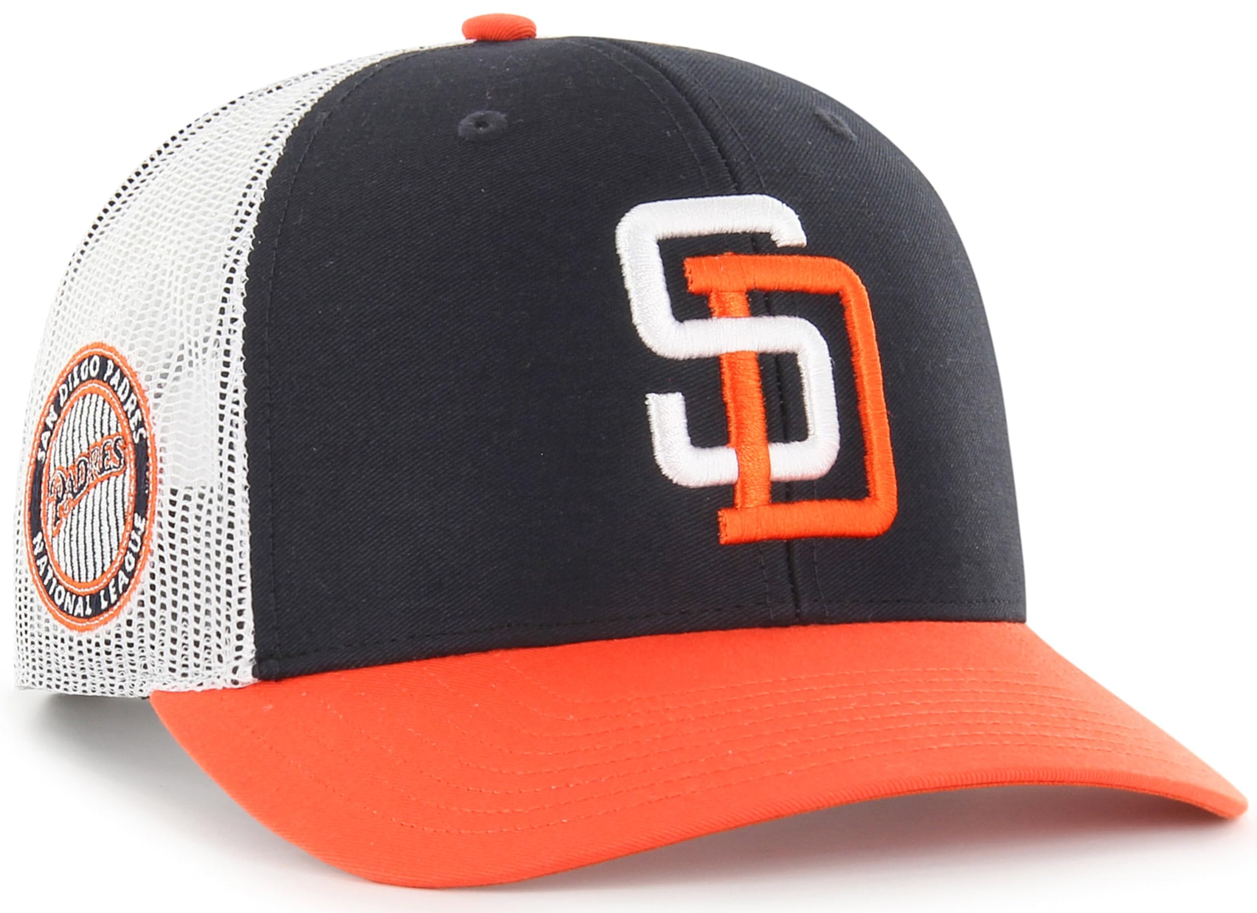 47MLB Homerun Cooperstown Adjustable Snapback Mesh Trucker Hat, Adult One Size Fits All