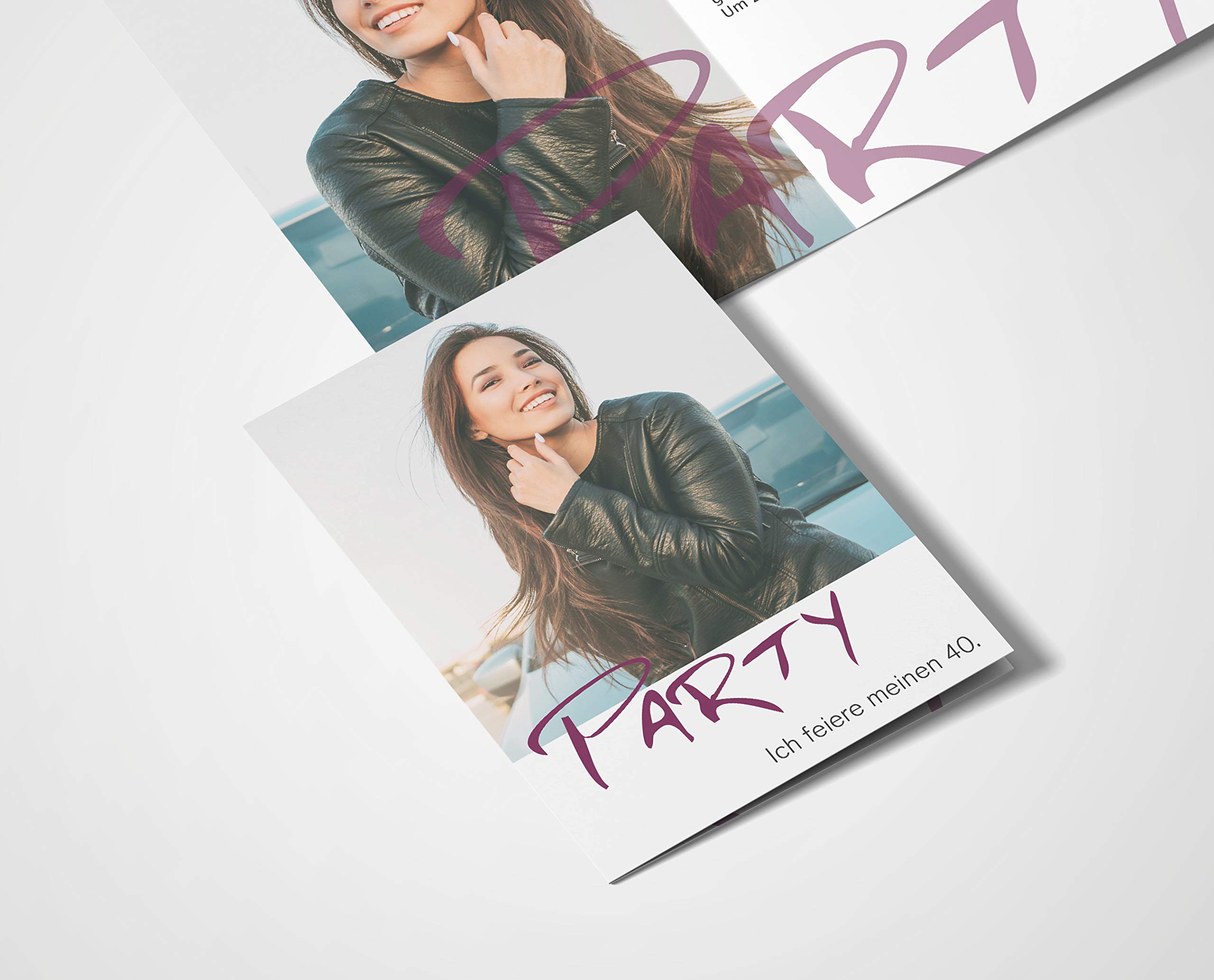 Einladungskarten zum Geburtstag (30 Stück) Einladung zum runden Geburtstag alle Jahre (Lila) Party