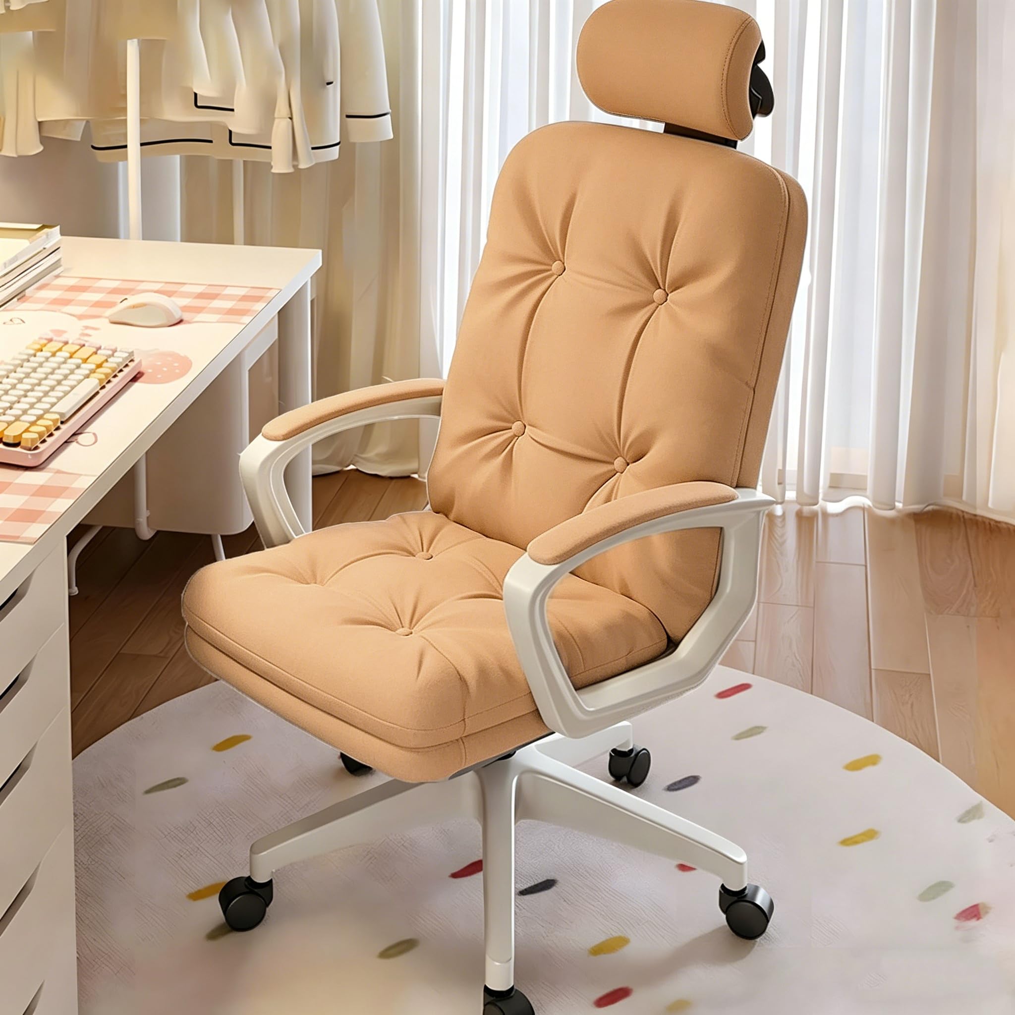 BURAYIENTA オフィスチェア デスクチェア chair パソコンチェア 椅子 おしゃれ 疲れない ワークチェア 人間工学 360度回転 座面昇降 キャスター付き テレワーク ホームオフィス 勉強 在宅勤務