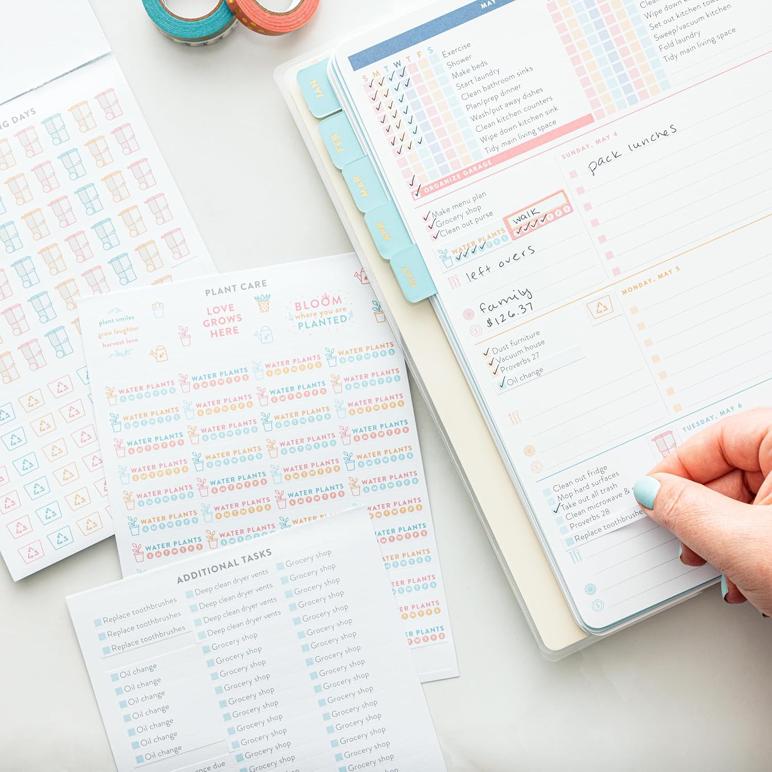 Passionate Penny Pincher Home Planner Sticker Book, 2nd Edition | Pack of 15 | 768 Colorful Stickers | Assorted | 5x7 Sheets | Planner Stickers for Home Planners, Money Planners, Journals & More image 4