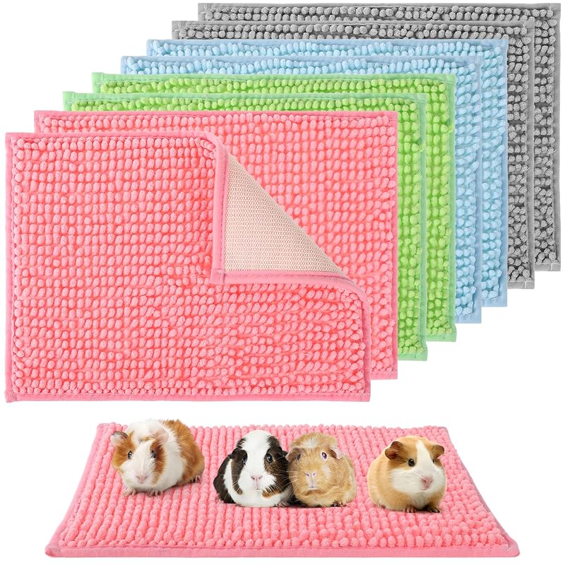 Forração lavável de microfibra para gaiola de pequenos animais CebraBounze, 30 x 40 cm, pacote com 8