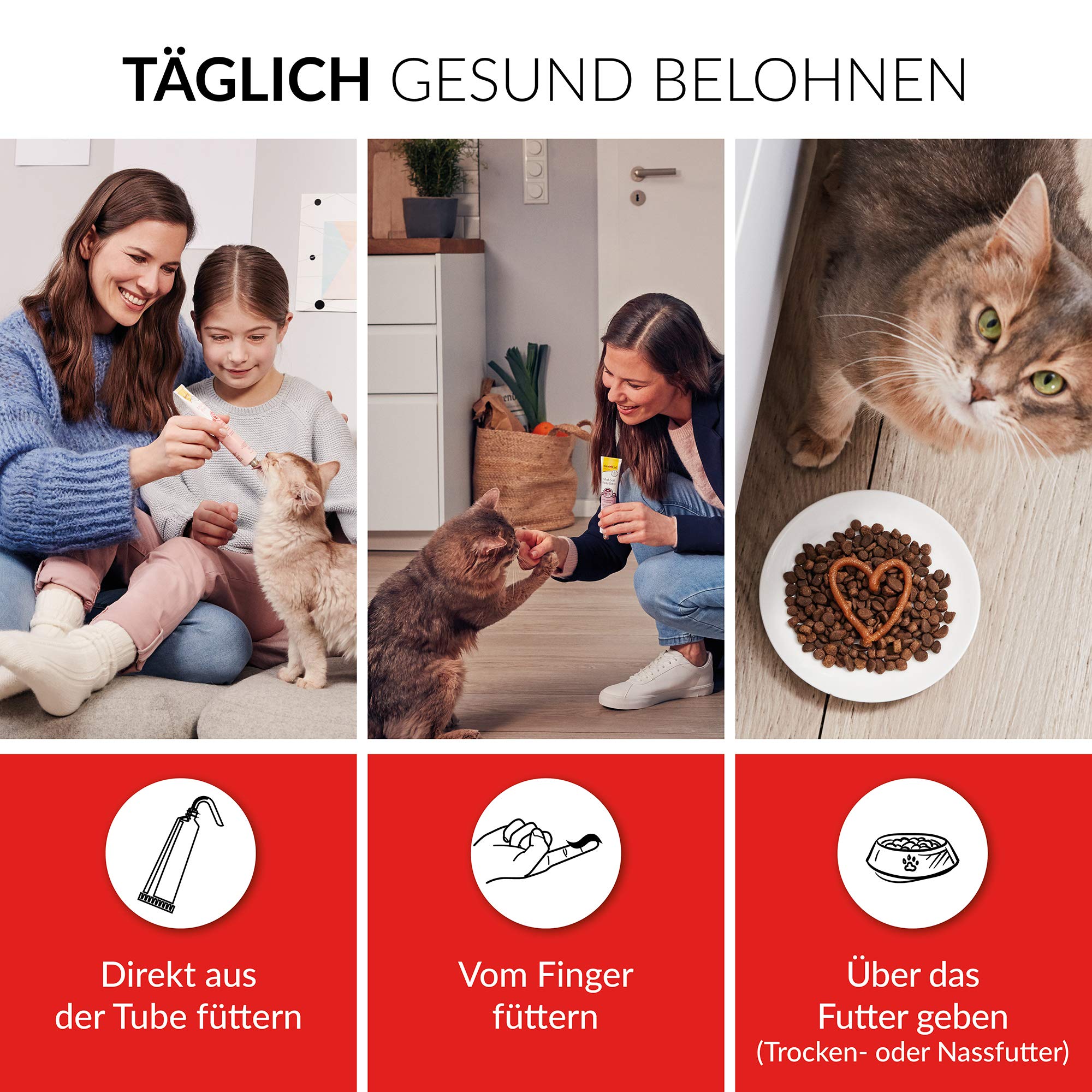 GimCat Multi-Vitamin Pasta Extra - Snack per gatti con beta-glucano e omega 3/6 per una protezione salutare delle cellule - 1 tubetto (1 x 50 g)