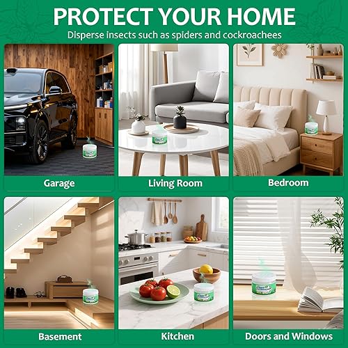 Miniatura 7 de Repelente de plagas de aceite de menta, paquete de 6 repelentes naturales de arañas con ingredientes a base de plantas, control de plagas en