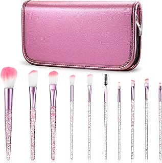 Juego de brochas de maquillaje de cristal con...