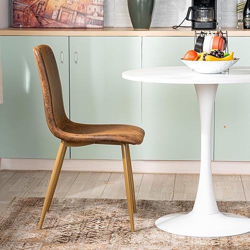 Miniatura 4 de COZYCASA Juego de 4 sillas de comedor, estilo moderno de mediados de siglo, sillas auxiliares de comedor con patas de metal, cómodas para cocina,