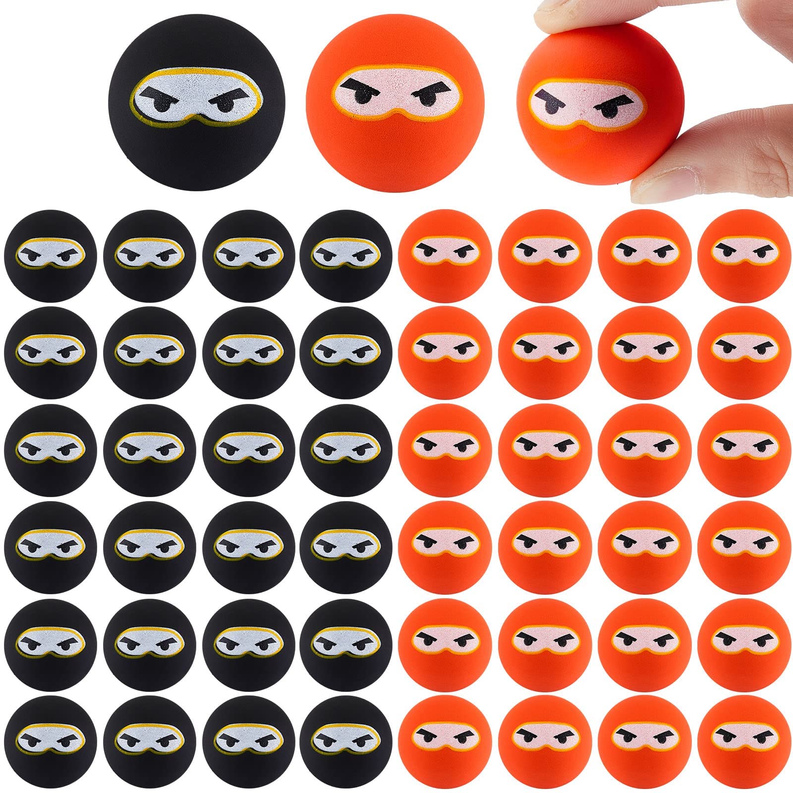 KASTWAVE Bouncing Balls, 20 Pcs Ninja Bouncing Balls, Bouncing Ninja Toy Game, Party Favors Bounce Balls, 1.26 Inch Bouncy Balls for Birthday Party School Outdoor Activities for Kids Game Prizes